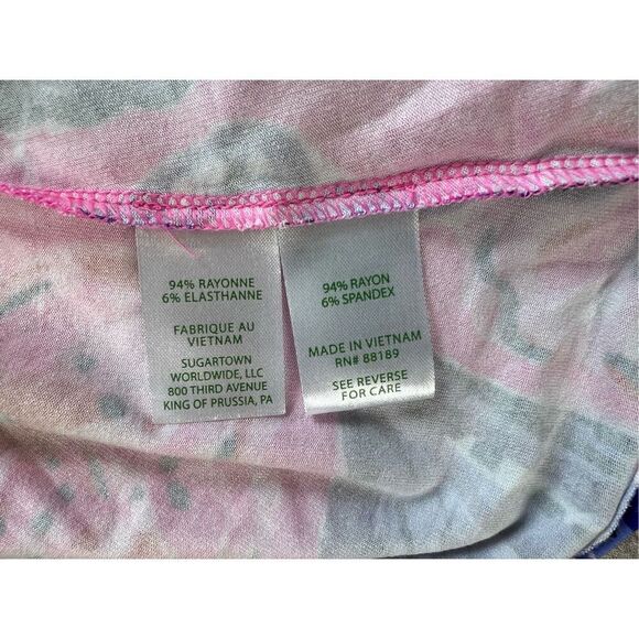 Lilly Pulitzer Ophelia‎ Plumeria Pink in Hollidaze Knit Swing Dress XS Colorful - Picture 9 of 11